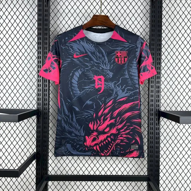 MAILLOT CONCEPT BLACK EDITION FC BARCELONE "PINK DRAGON" JerseyPlugz